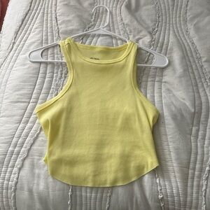 Target Yellow Fitted Crop Tank Top